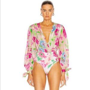 Rococo Sand Alora floral crepe bodysuit S - Excellent Condition!